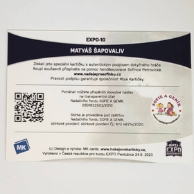 Matyáš Šapovaliv 2023 MK EXPO Pardubice Autograph