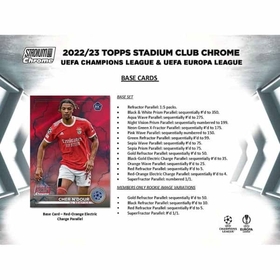  2022/23 Topps Stadium Club Chrome UEFA Club Competitions Soccer Giant balíček