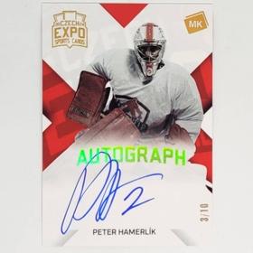 Peter Hamerlík 3of10 2024 MK EXPO Pardubice Autograph Gold Rainbow 