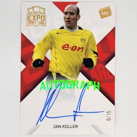 Jan Koller 6of15 2024 MK EXPO Pardubice Autograph Gold Rainbow 