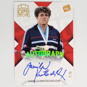 Jarmila Kratochvílová 7of15 2024 MK EXPO Pardubice Autograph Gold Rainbow limitace xx15 + certifikát AW 2