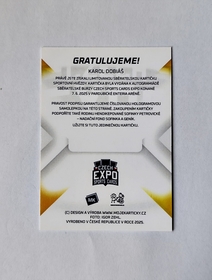 Karol Dobiáš 2025 MK EXPO Pardubice - podpisová kartička 