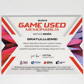 Matouš Menšík 2022/23 MK Národní tým GUM Stick