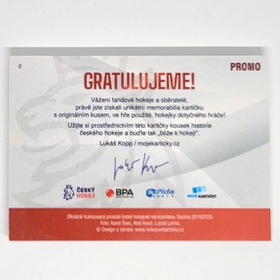Jiří Novotný 2020 MK CZECH EXPO Game used stick - PROMO