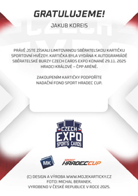 Jakub Koreis 2025 MK Cards EXPO