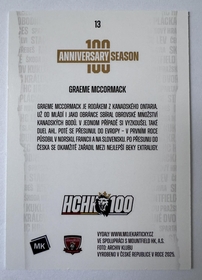 Graeme McCormack 2025 MK 100 let na soutoku