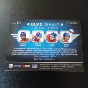 Gudas, Kempný, Kindl, Šimek 2017 MK QUAD PATCH PROMO xx/10 2