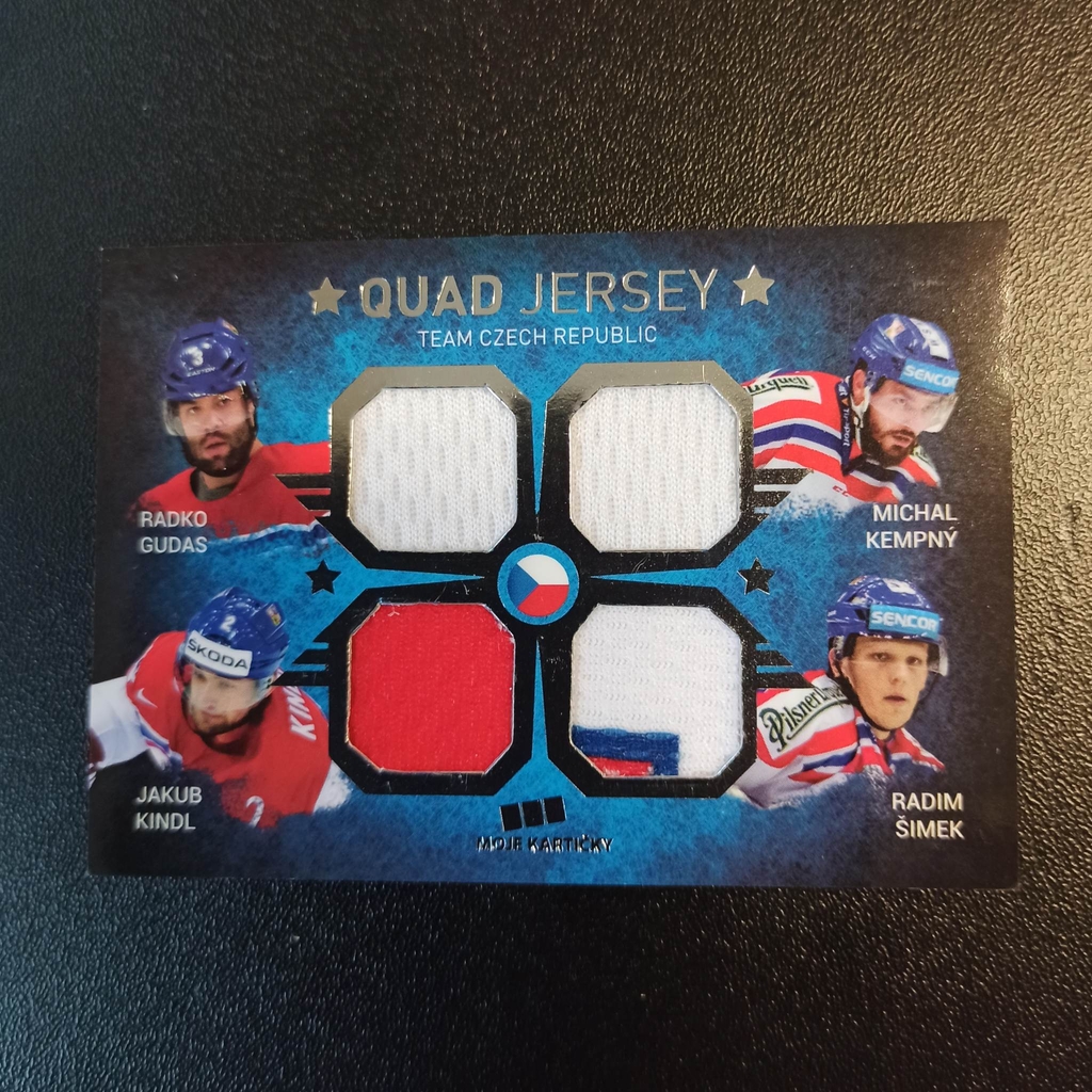 Gudas, Kempný, Kindl, Šimek 2017 MK  QUAD JERSEY  PROMO xx/30 1