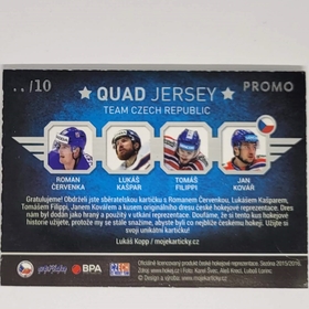 Červenka, Kašpar, Filippi, Kovář 2015/16 MK QUAD PATCH PROMO xx/10