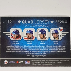 Zohorna, Birner, Vrána, Řepík 2015/16 MK QUAD PATCH PROMO xx/10