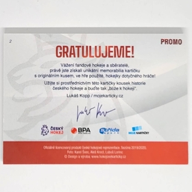 Hynek Zohorna 2020 MK CZECH EXPO Game used stick - PROMO