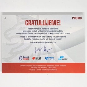 Jakub Klepiš 2020 MK CZECH EXPO Game used stick - PROMO